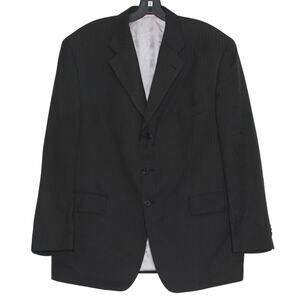Sean John Blazer Pinstripe Black Y2K Suit Jacket Formal Classic Short Size 44S